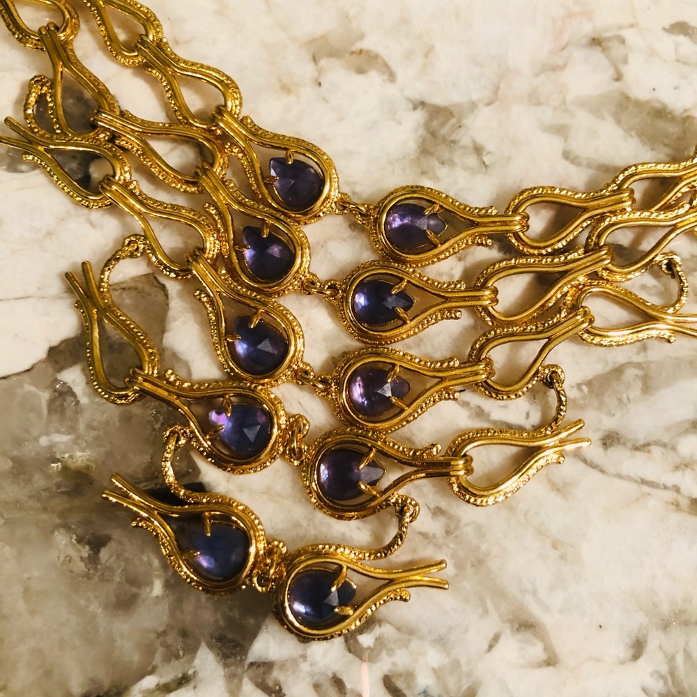 Alexis Bittar Iolite gemstone necklace